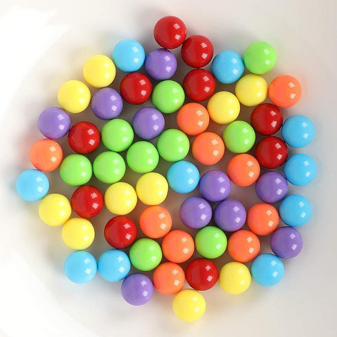 60pcs Chinese Checker Replacement Balls 14mm Acrylic Marbles in 6 Solid Colors for Marble Run Games