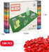 Classic Building Bricks, 100 Piece 2x4 Blocks, STEM Creative Toys Compatible with All Major Brands (Red)