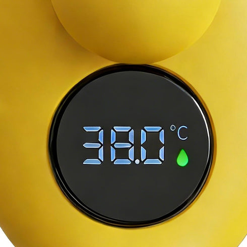Generic 10x7.5x6.4cm, Cartoon Duck Temperature Meter, Magnetic Rechargeable Digital Display, PVC Waterproof Sensor