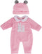 BABESIDE 2 Pcs Reborn Baby Doll Clothes with Hat for 17-22 Inch Baby Dolls, Cute Bunny Pattern Outfits