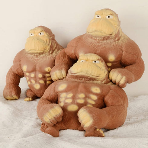 RRSDJJ Squeeze Toy, Squishy Monkey Toy,Stretchy Glue-Sand Filled Rubber Gorilla,Elastic Stretchable