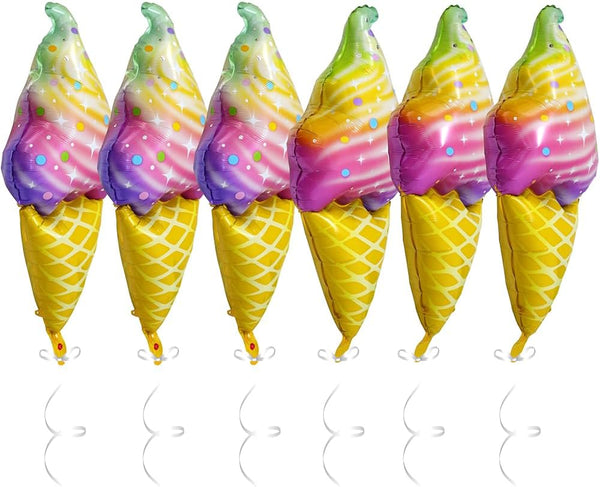 Rainbow Ice Cream Cone Balloon Candies Sweetmeat Food Party Supplies For Birthday