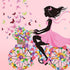 DEKOSH Girl Wall Decals for Kids Room, Butterflies and Flowers Wall Art Stickers for Nursery Decor