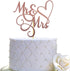 Mr and Mrs Cake Topper, Bride and Groom Sign Wedding Engagement Decorations, Double-faced Rose Gold Glitter