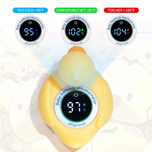 Baby Bath Thermometer, Bath Temperature Duck Toy for Newborns, Infant Bath Essentials, Water Temperature Gauge