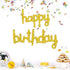BEISHIDA Gold Happy Birthday Balloons Banner, 16 Inch Mylar Foil Birthday Letters Sign for Party Decorations