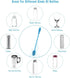 Silicone Bottle Cleaning Brush with Long Handle, Water Bottle Cleaner for Baby Bottles, Hydro Flask