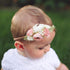 Baby Girl Nylon Headbands, Flower Hair Bows Accessories, 3Pcs Handmade Elastic Hair Band Crown for Newborn