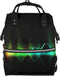FHEDVBN Cool Music sound wave Diaper Bag Backpack for Women Multifunction Waterproof Mummy