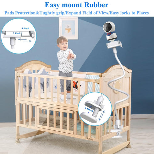 Baby Camera Mount Stand - Flexible Baby Monitor Holder Shelf Compatible with BOIFUN/TECGUUD/ieGeek Baby Monitor