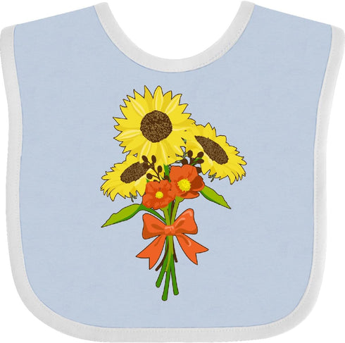 inktastic Autumn Sunflower Bouquet Baby Bib