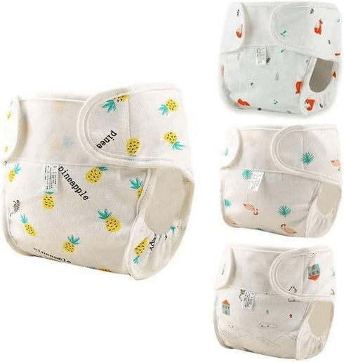 Reborn Baby Doll Diapers - 4 PCS Reusable Doll Diapers for 17-22 inch Dolls