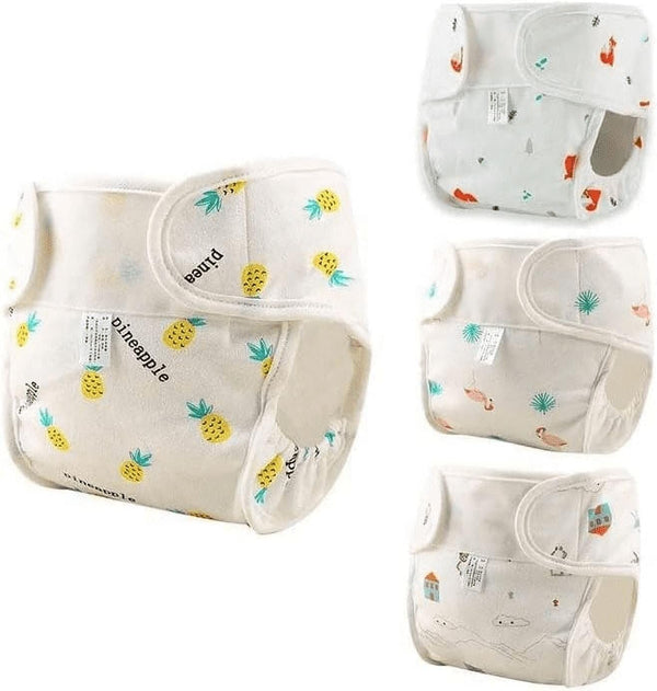 Reborn Baby Doll Diapers - 4 PCS Reusable Doll Diapers for 17-22 inch Dolls