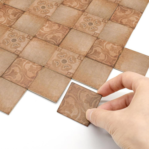 iLAND Dollhouse Flooring - 1/12 scale, 1/6 scale, 30pcs Double-Sided Dollhouse Floor Tiles, Classical Inlays & Marbling
