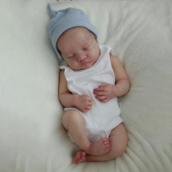 CHAREX 18 Inch Realistic Reborn Baby Doll, Levi Lifelike Silicone Soft Cloth Body, Gift for Kids 3+