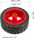 uxcell 65mm Rubber RC Wheel Tires, DIY Model Robots, 2pcs, Red and Black