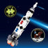 PLUS PLUS Mini Maker Tube – Saturn V Rocket, Apollo 11 Space Playset, 240 Piece STEM Building Toy for Kids