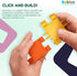Set 128-Piece 4+ Beblox Building Blocks for Kids - Dog - Connecting Tiles - Interlocking Building Blocks for Kids, STEM