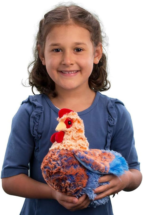 Douglas Henrietta Blue Lace Hen Plush Stuffed Animal Chicken