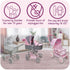 Badger Basket Double Doll Stroller - Foldable Tandem Stroller for Dolls with Canopy, Basket & Safety Belts