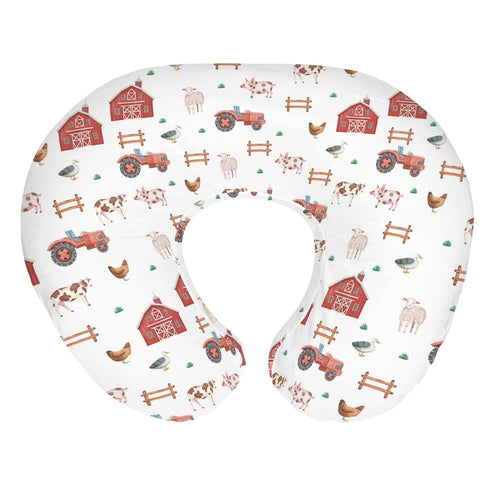 Farm Animals Life Baby Nursing Pillow Covers for Boy Girl Tractor Barn