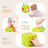 6-12 6 6-in-1 9 hahaland Silicone Baby Tissue Box Toy - Baby Toys Months Montessori Toys for Month Old Babies, Soft