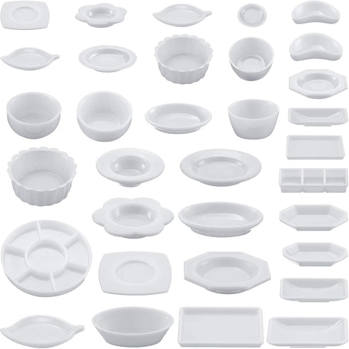 Skylety 33 Pieces 1:12 Dollhouse Miniature Decoration Accessory, Kitchen Tableware Set for Dolls House