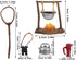 TOYANDONA Dollhouse Stove Kitchen Furniture: Miniature Hanging Stove Tea Kettle, Fairy Garden Camping Accessories