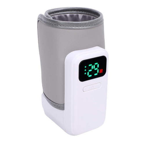 MOTOULAX Portable Bottle Warmer with Sleeve Rechargeable Constant Temperature Heating Baby Milk Warmer for Outdoor