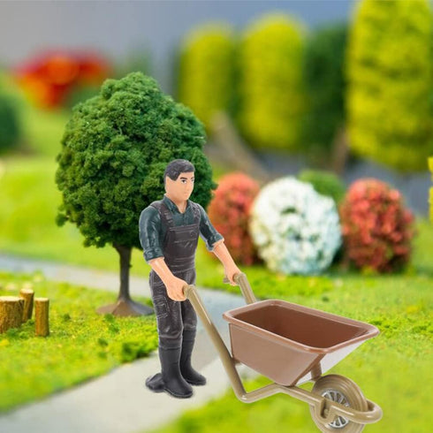 Toddmomy 12pcs Farm Accessories Model Miniature Farmers Figurines - Mini Farm for Kids & Toddlers
