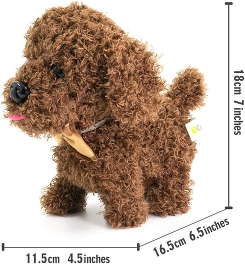 WEofferwhatYOUwant Plush Electronic Labradoodle Dog - Adorable Goldendoodle Puppy that Walks, Barks, and Cuddles (Ages