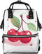DWVTSLH Cute Cherry Diaper Bag Backpack Multifunction Nappy Bags Waterproof Mummy Backpack Large