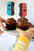24PCS Video Game Cupcake Toppers: Switch Game Controller Theme Decorations for Boys Birthday Party