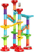 50Pcs Marble Run Set Building Blocks with 30 Glass Marbles for Kids, Girls, Boys Toys, Educational Race Game