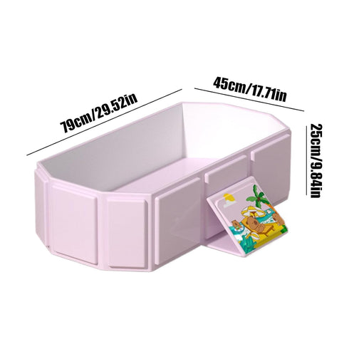 Generic 0-8 9.84 Inches Foldable Bathroom Bathtub - Anti-Slip Bathing Tub for Years Old, Portable Foldable Tubs |