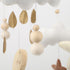 Boho Rainbow Crib Mobile - Gender Neutral with Gold Stars & Clouds