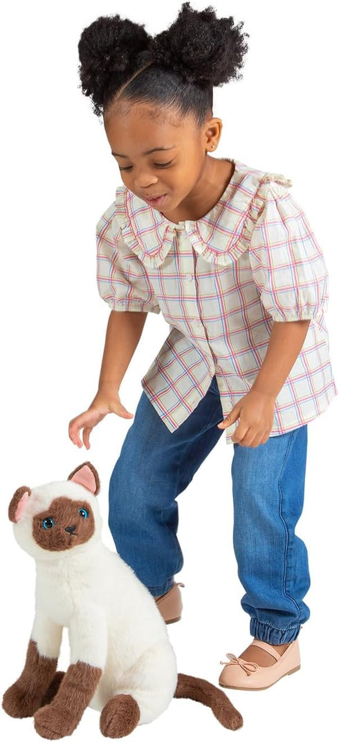 Manhattan Toy Imaginaries Siamese Cat 13.5" - Children's Picture Book Stuffed Animal Companion