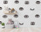 44pcs Eye Pattern Sticker for Girl's Bedroom, Eyelash Decals Modern Wall Decor, Removable Wall Sicker SK018 (Black)