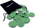 Annietfr Upgrade Left Right Center Dice Game Set, 3 Dices + 30pcs Green Poker Chips + Black Storage Tin