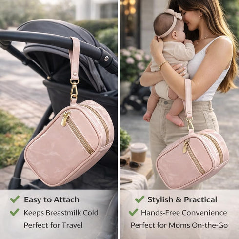 MaddiSol 2 Packs, Breast Milk Cooler Bag for Working Moms, Insulated Travel Bag with Ice Leakproof Breastmilk Storage