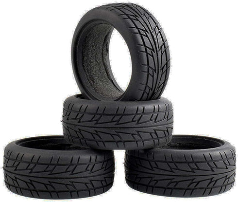 4PCS RC Car Tires for 1:10 On-Road Touring Car Traxxas HSP Tamiya HPI Kyosho (B)