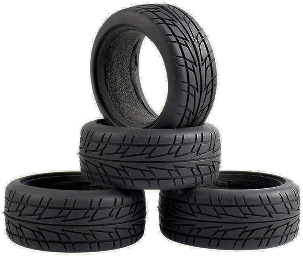 4PCS RC Car Tires for 1:10 On-Road Touring Car Traxxas HSP Tamiya HPI Kyosho (B)