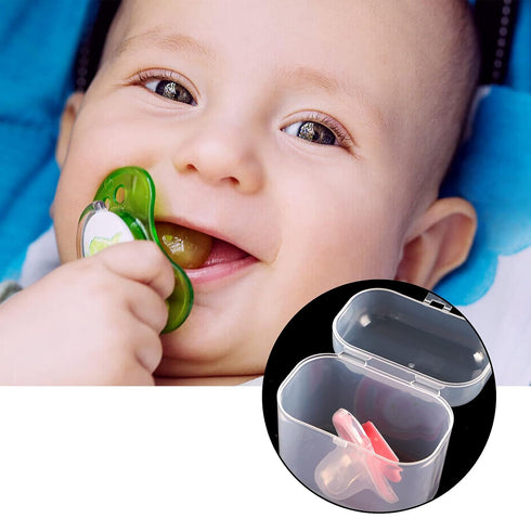 Accmor Pacifier Case, 2 Pack Transparent Container for 2 Pacifiers, BPA Free