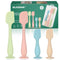 dlozrak 4-Pack Diaper Cream Spatula with Travel Case, Soft Baby Butt Spatula Silicone