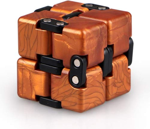 QIYI Upgraded Little Golden Elephant Infinity Cube Fidget Toy, Cool Mini Gadget for Stress Relief, Artistic Texture