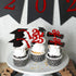 Red Glitter Graduation Cupcake Topper Class of 2025, Food/Appetizer Picks for Graduation Party (24pcs)