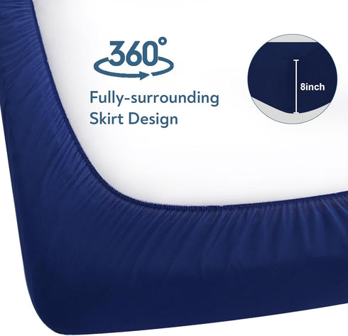 Magik & Kover 2 Pack, 52" 28" Waterproof Crib Sheets for Boys Fitted Baby Crib Sheet Neutral x for Standard Crib