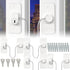 4Pcs Window Safety Lock, Self Adhesive Childproof Security Lock with Screws and Key for Home Windows