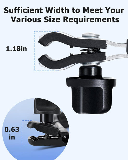 360 Umbrella Holder for Stroller, Baby Stroller Umbrella Attachment, Umbrellas Connector Clip to Handlebar, Degree