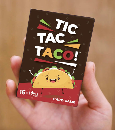 Tic Tac Taco - Fun Family Game Night with Playing Cards for Kids and Adults, Ages 6 and Up.